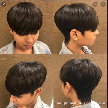 2020 Sunlight prix en gros pixie Coiffure Afro perruque en cheveux courts naturels brazilian BOB machine perruque  bon marche